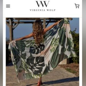 NWT Virginia Wolf Tropical Wrap/Swimsuit Coverup